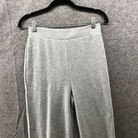 Zara Wide Leg Sweater Pants Womens S Gray Pull On Knit Fleece Soft Lounge - Picture 3 of 9